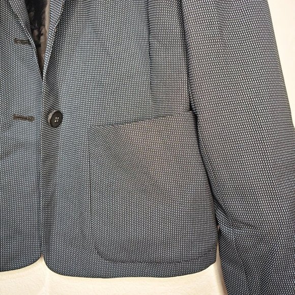 Anne Klein Blazer Jacket Womans Size 4 Blue and Black - Picture 2 of 12